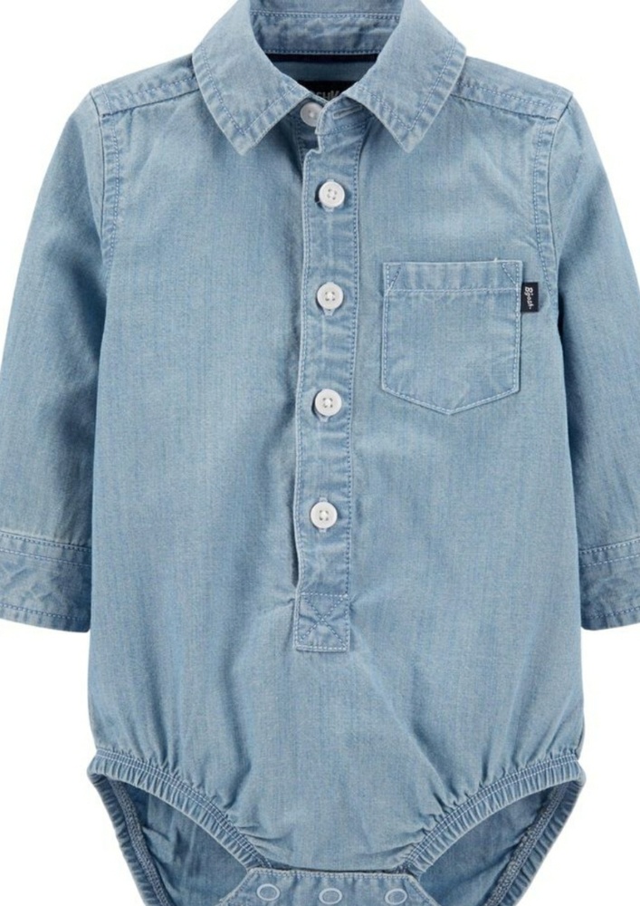 OSHKOSH B'GOSH Chambray button front bodysuit